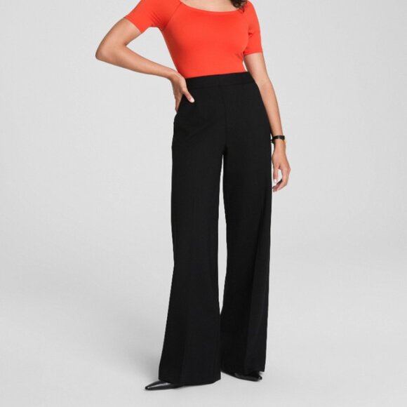 Spanx Classic Black Perfect Pant Wide Leg Size Large - Picture 1 of 11